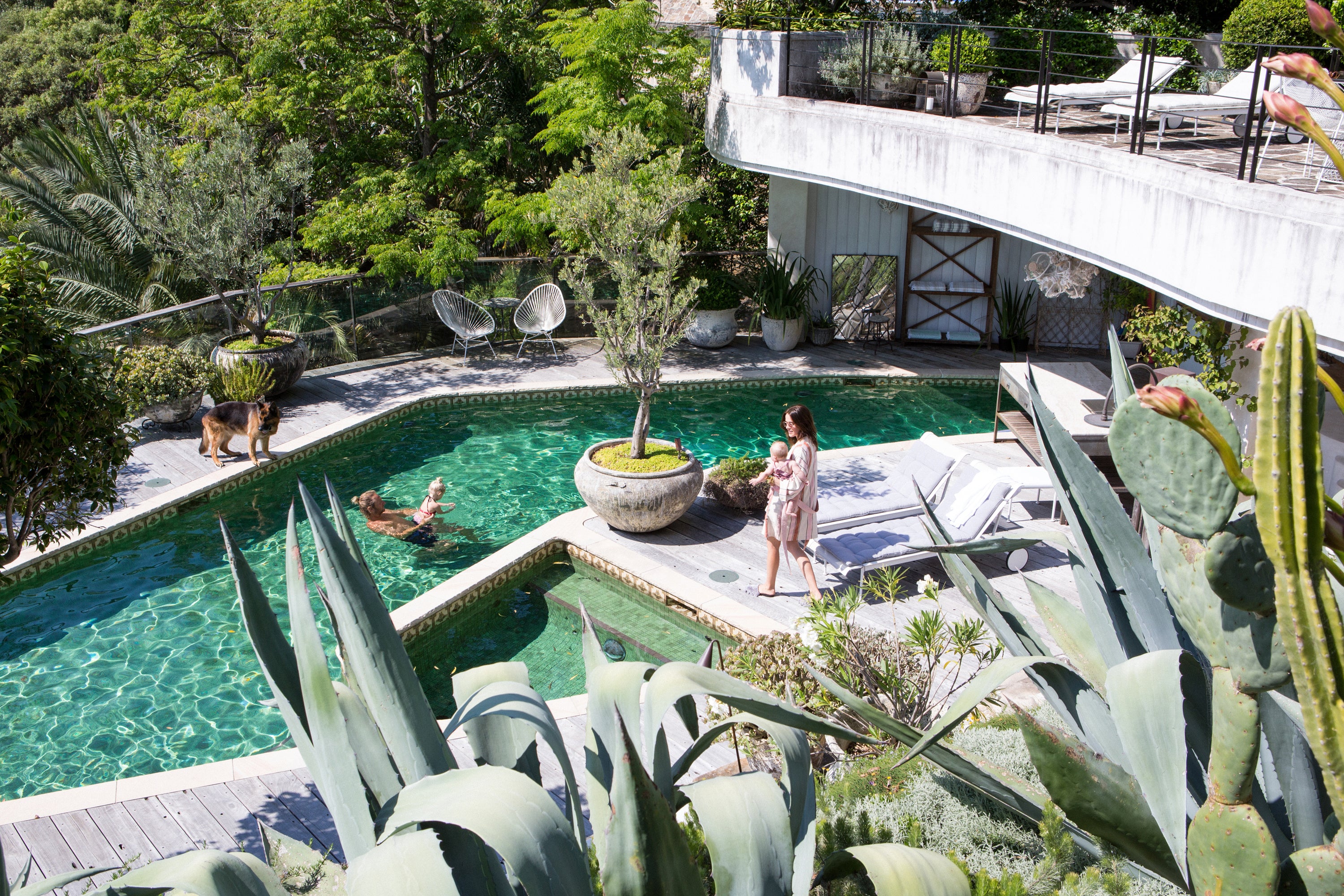 Luxury home outdoor space with pool, natural light photography — Carla Coulson