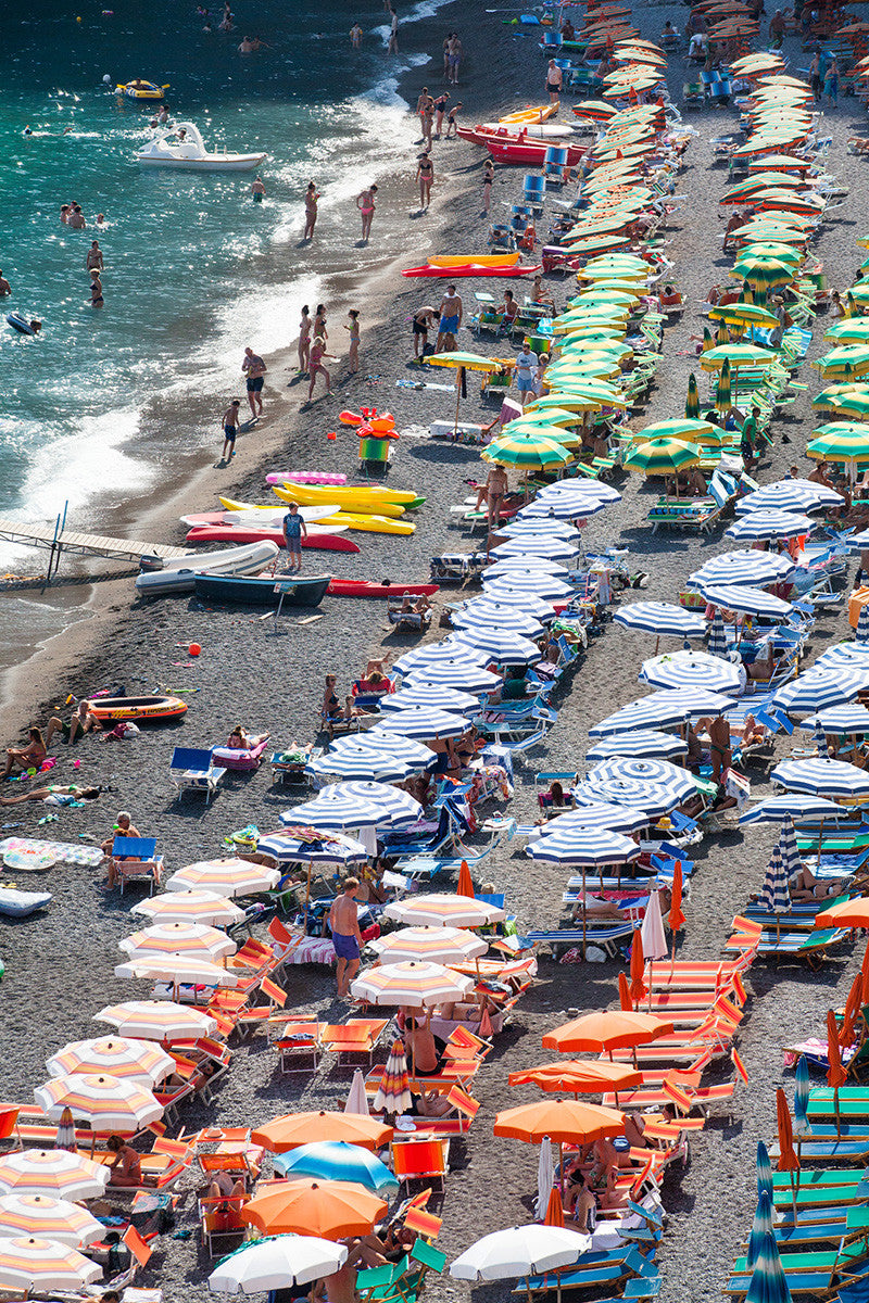 Fornillo Beach Positano - Carla Coulson Limited Edition Fine Art Print, beaches, travel photography, Italy, beach photography