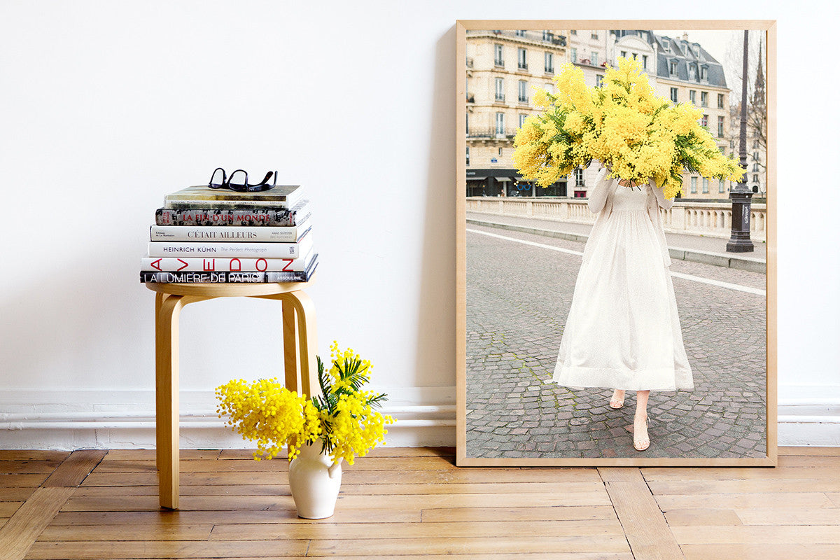 Late For Love - Carla Coulson Limited Edition Fine Art Print, mimosa flowers, flower photography, interior decor,floral art print